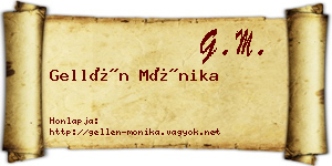 Gellén Mónika névjegykártya