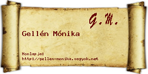 Gellén Mónika névjegykártya